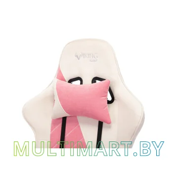 Кресло компьютерное Zombie VIKING X Fabric (белый/розовый) картинка 10